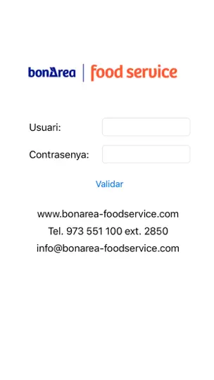 Captura de pantalla de BonÀrea Food Service en iPhone 1