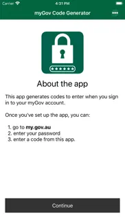 mygov code generator iphone screenshot 1