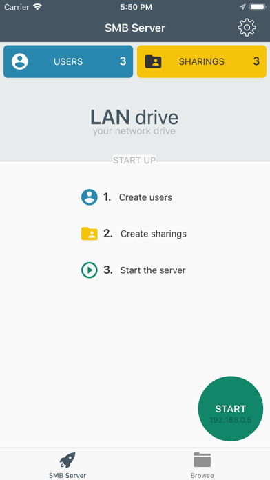 Screenshot #1 pour LAN drive SAMBA Serveur Client