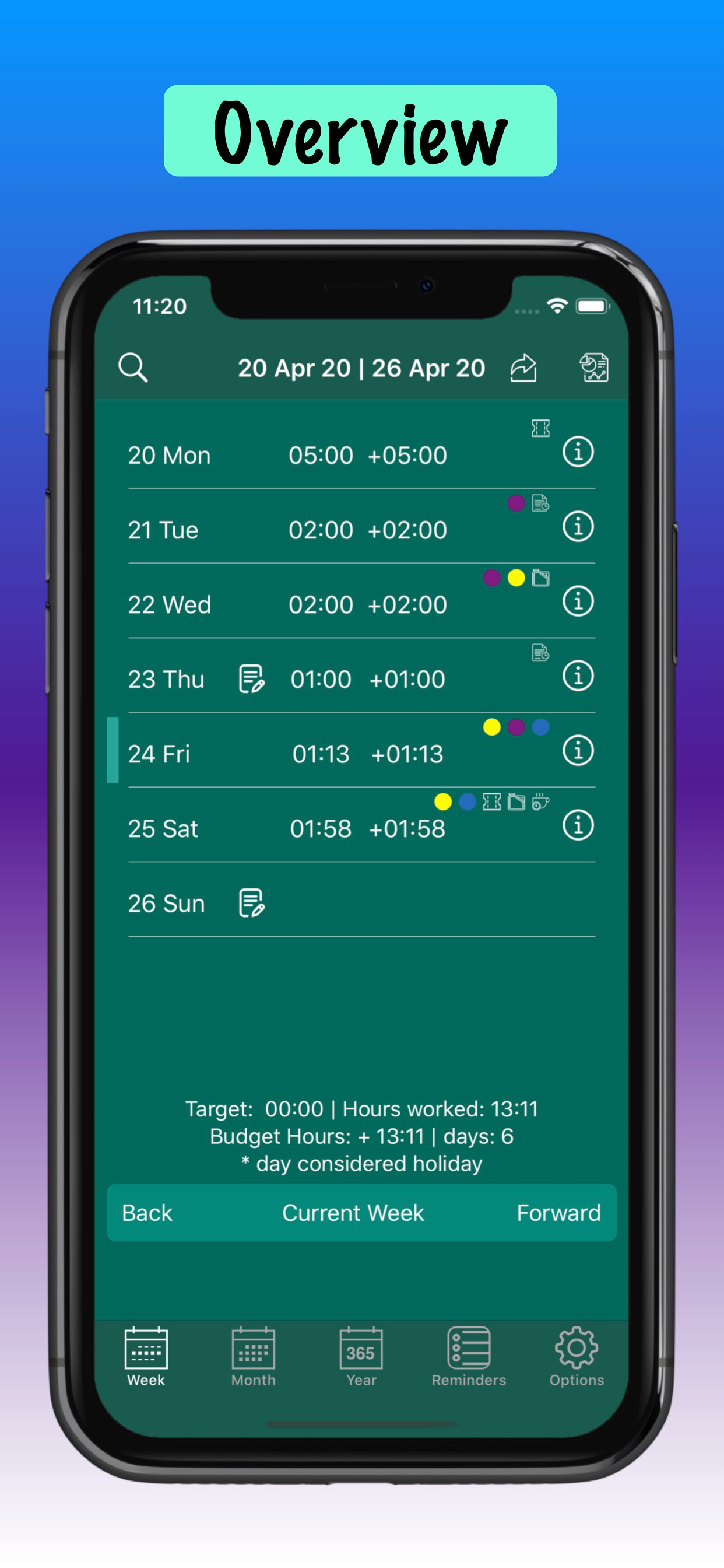 Register Schedules screenshot 2