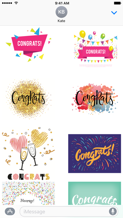 Congratulations Stickersのおすすめ画像1