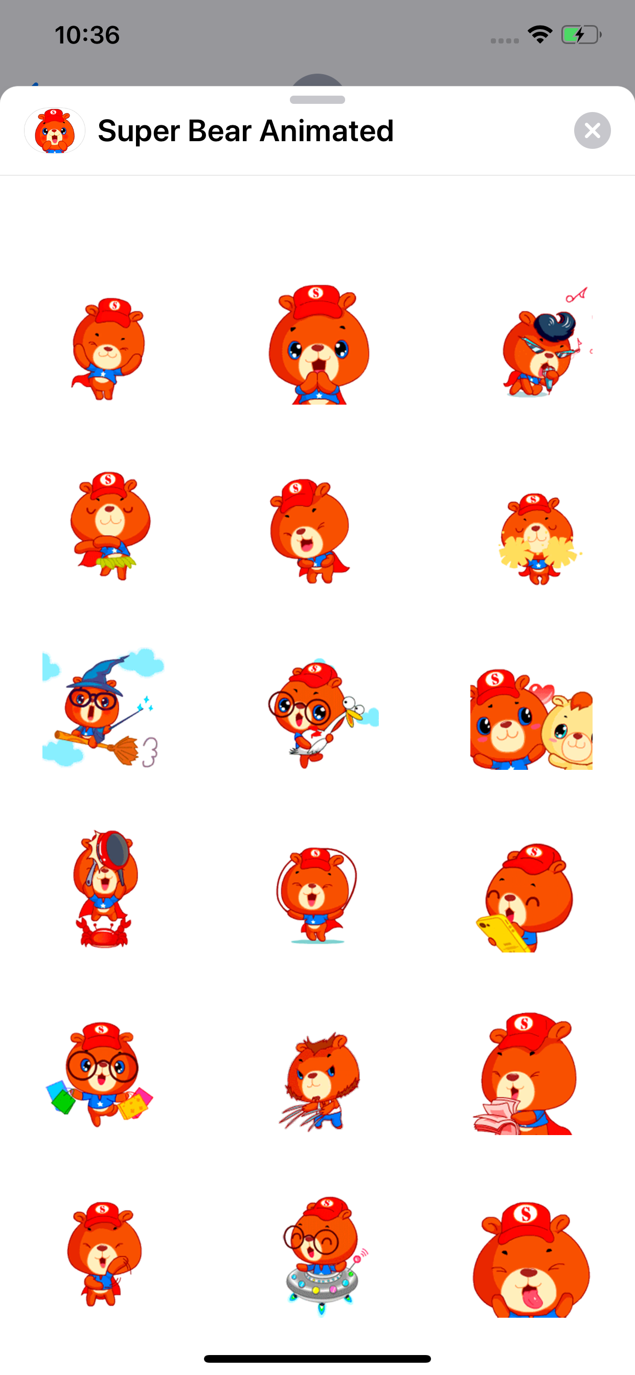 Super Bear: Animated Stickers screenshot 3