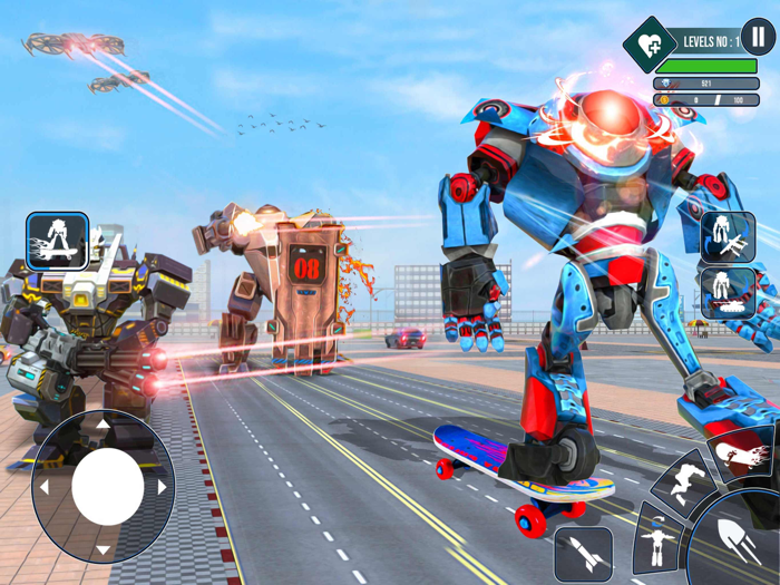 Skateboard Robot Flying Car