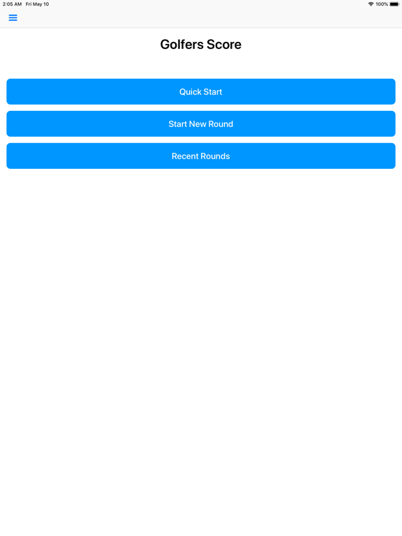 Golfers Score iPad screenshot 1 - Utilities app