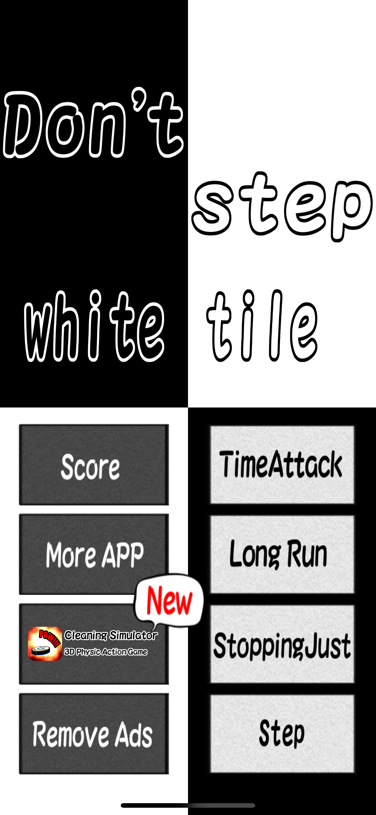 Don't step the white tile
