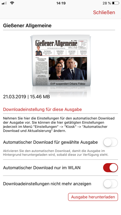 AAZ ePaper Screenshot