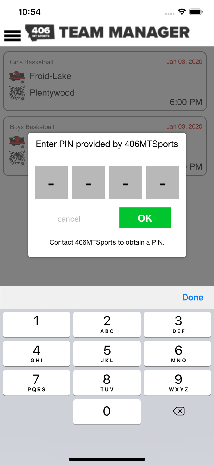 406 Sports Team Manager