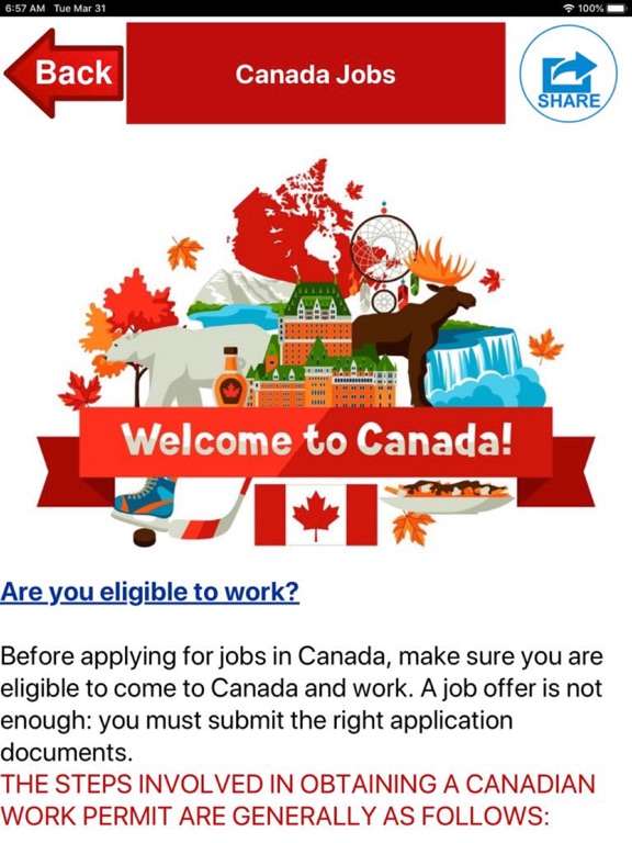 Jobs Canada iPad screenshot 5 - Lifestyle app