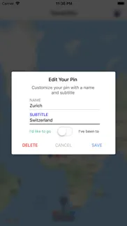 How to cancel & delete travel pins: track where been 2