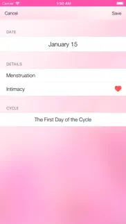menstrual cycle tracker iphone screenshot 4