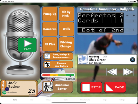 Screenshot #6 pour Gametime Announcer Wiffle Ball