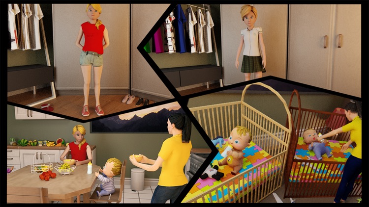 Newborn Twin Baby Mother Games