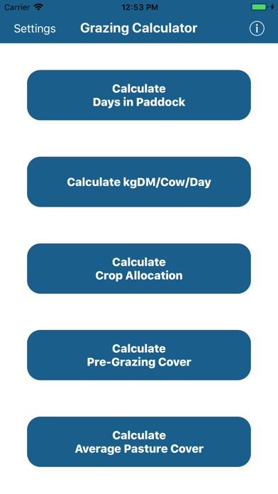 Grazing Calculator Screenshot