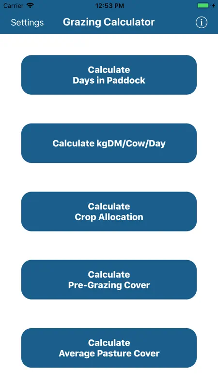 Grazing Calculator screenshot 1 of 7
