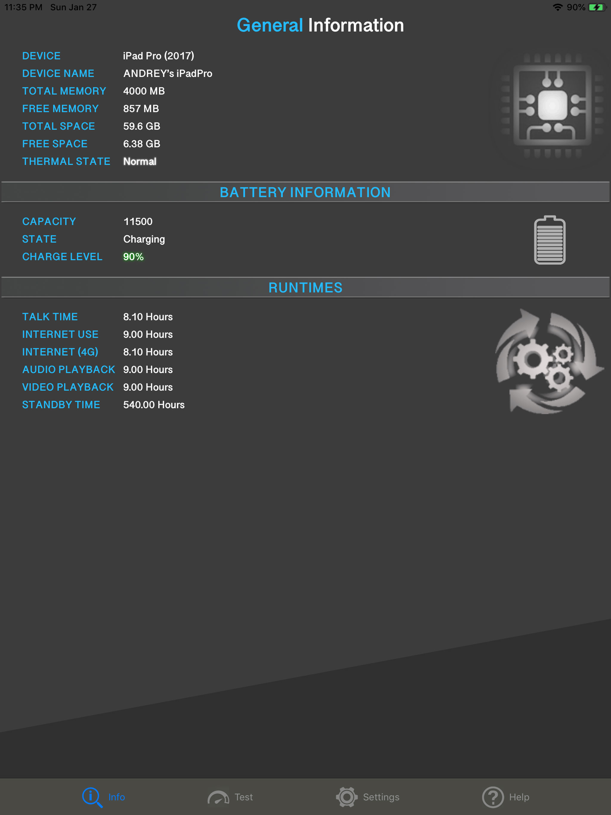 Amperes 3 - Battery Life Info