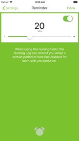 The Nursing Log screenshot