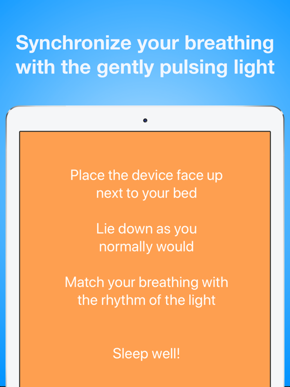 Sleep Well! Breathing Exercise iPad screenshot 2 - Health & Fitness app