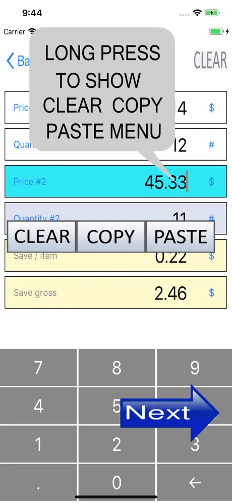 Simple percentage calculator