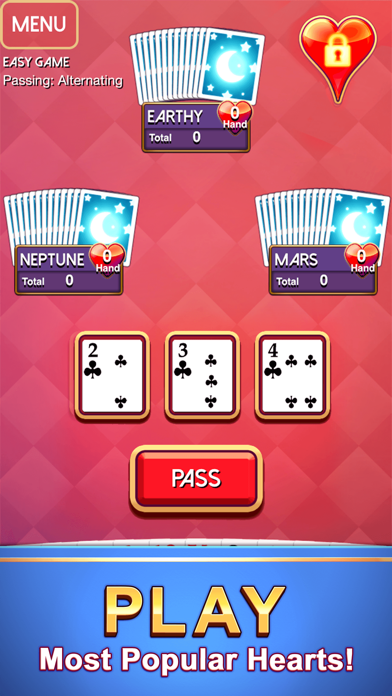 Screenshot #1 pour Hearts - Classic Card Game