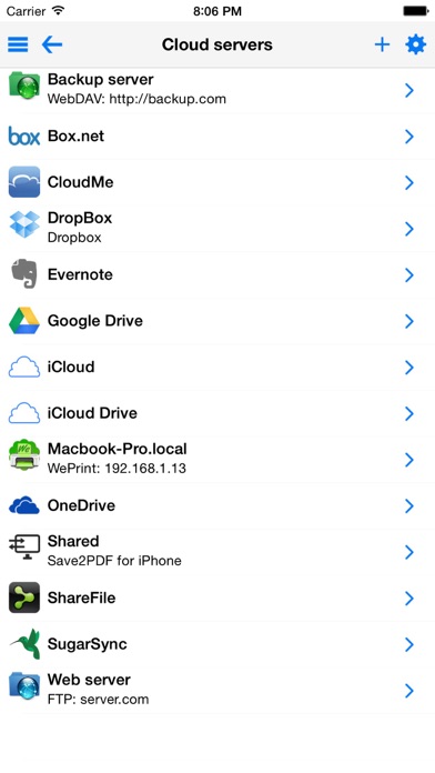 Save2PDF for iPhone Screenshot