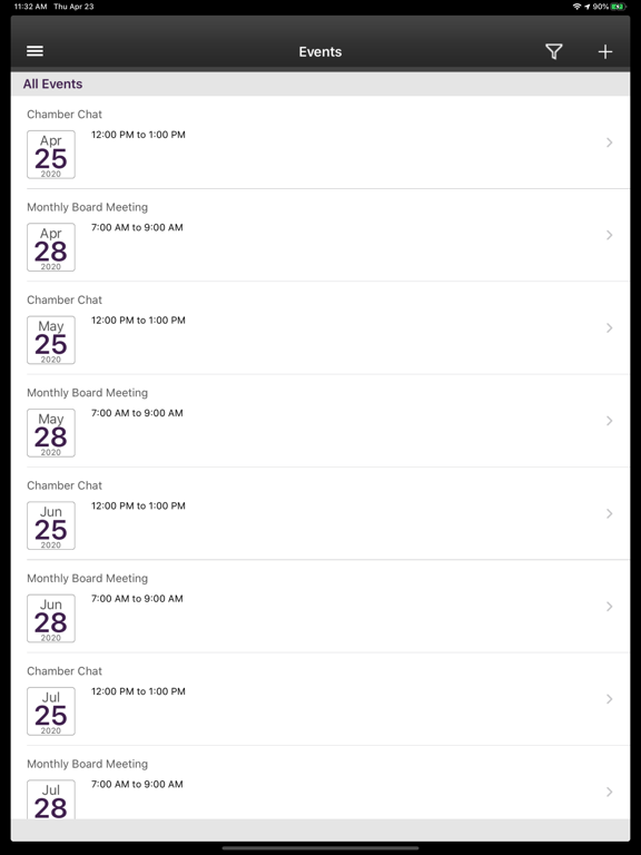 ChamberMaster iPad screenshot