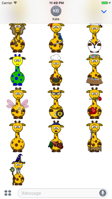 Screenshot #3 pour Sticker Fun with Giraffes