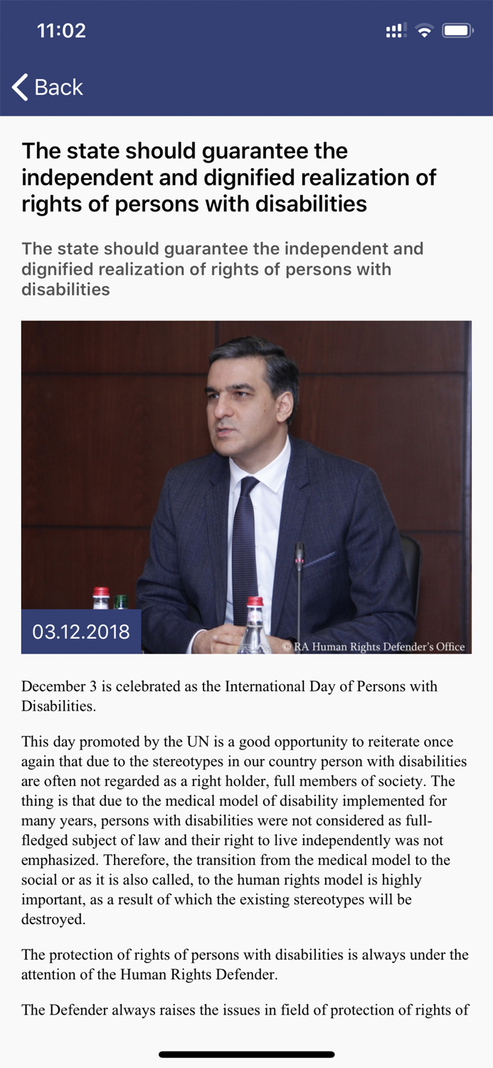 Human Rights Defender of RA