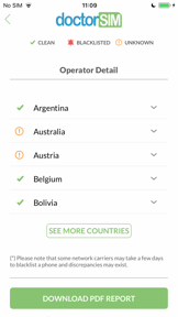 IMEI Blacklist screenshot