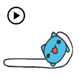 Animated Blue Cat MeowMoji