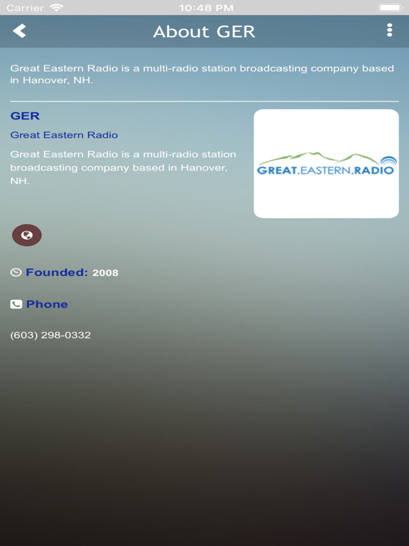 Great Eastern Radio iPad screenshot 3 - Music app