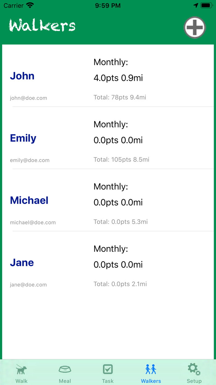 Woof dog walking app