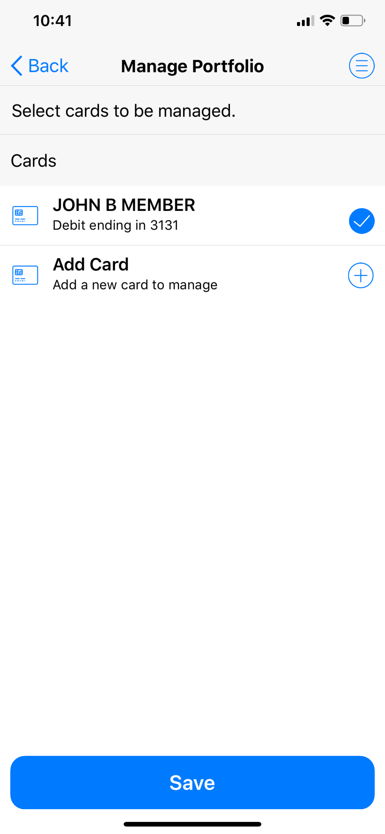 Genisys Card Controls screenshot 5