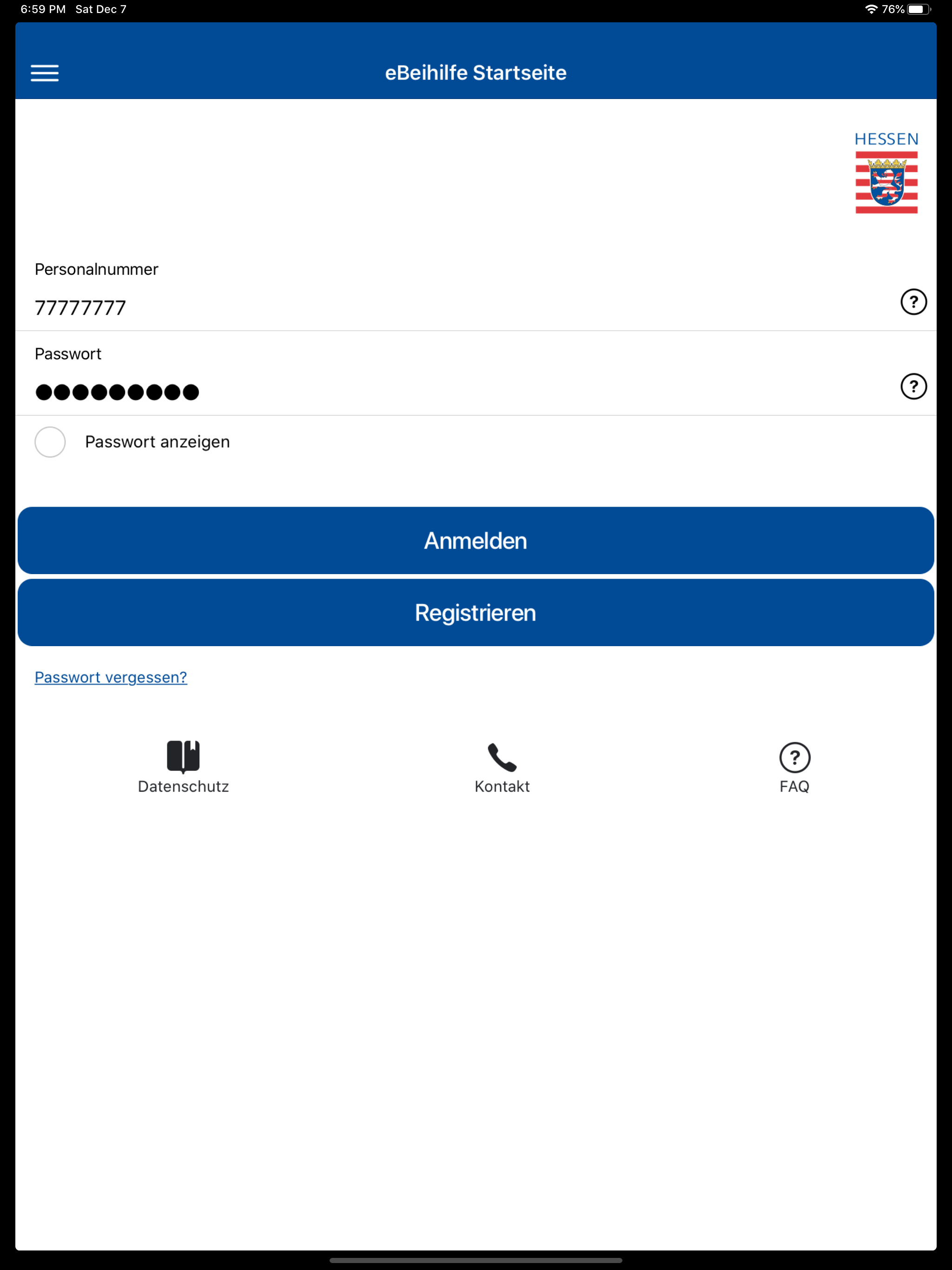eBeihilfe - App - HE screenshot 9