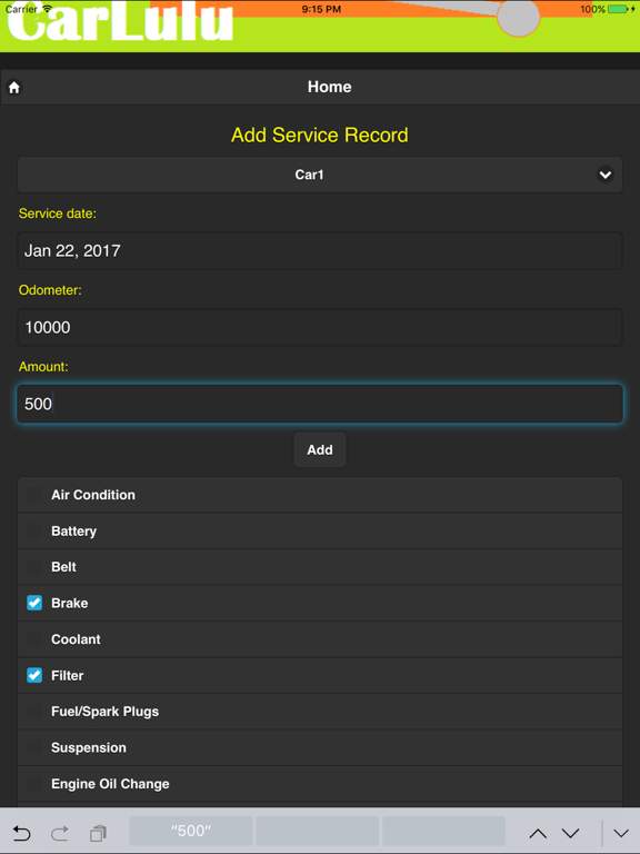 Carlulu Pro iPad screenshot