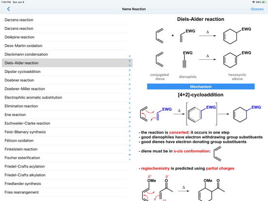 Organic Reactions iPad screenshot 6 - Education app