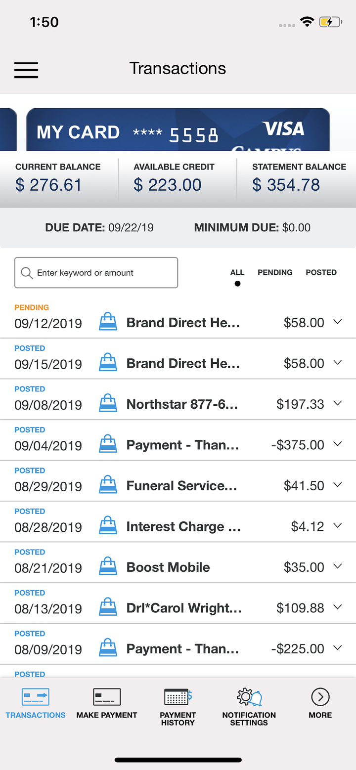 CampusUSA Card Control screenshot 7