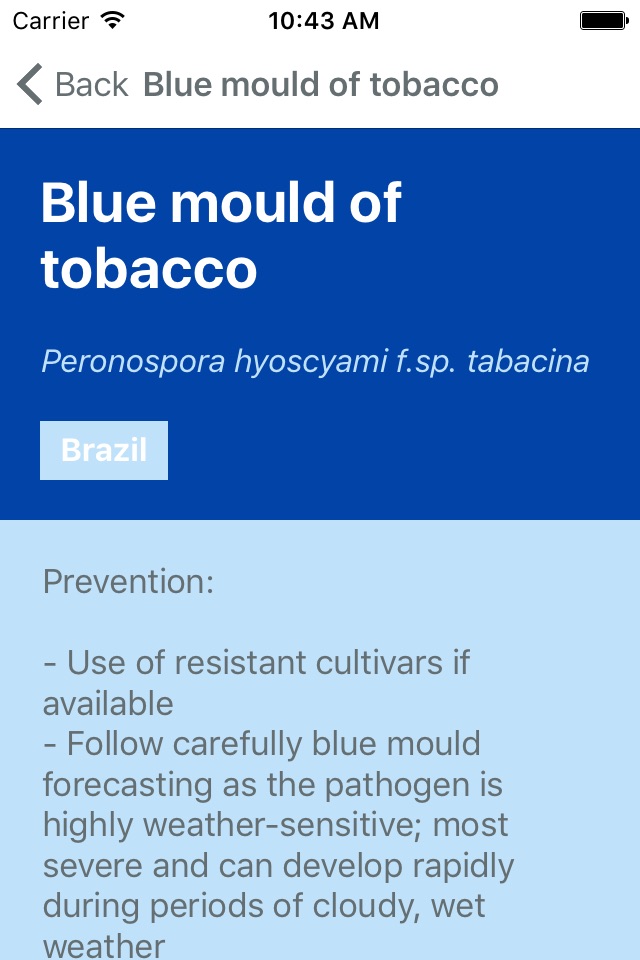 Tobacco IPM screenshot 2