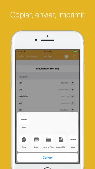 Captura de pantalla de Verbos En Alemán en iPhone 3