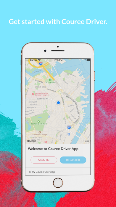Couree Driver iPhone screenshot 1 - Business app