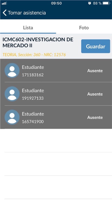 Actividad en aula Screenshot