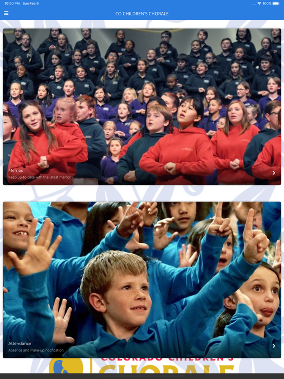 Colorado Children's Chorale iPad screenshot 2 - Education app