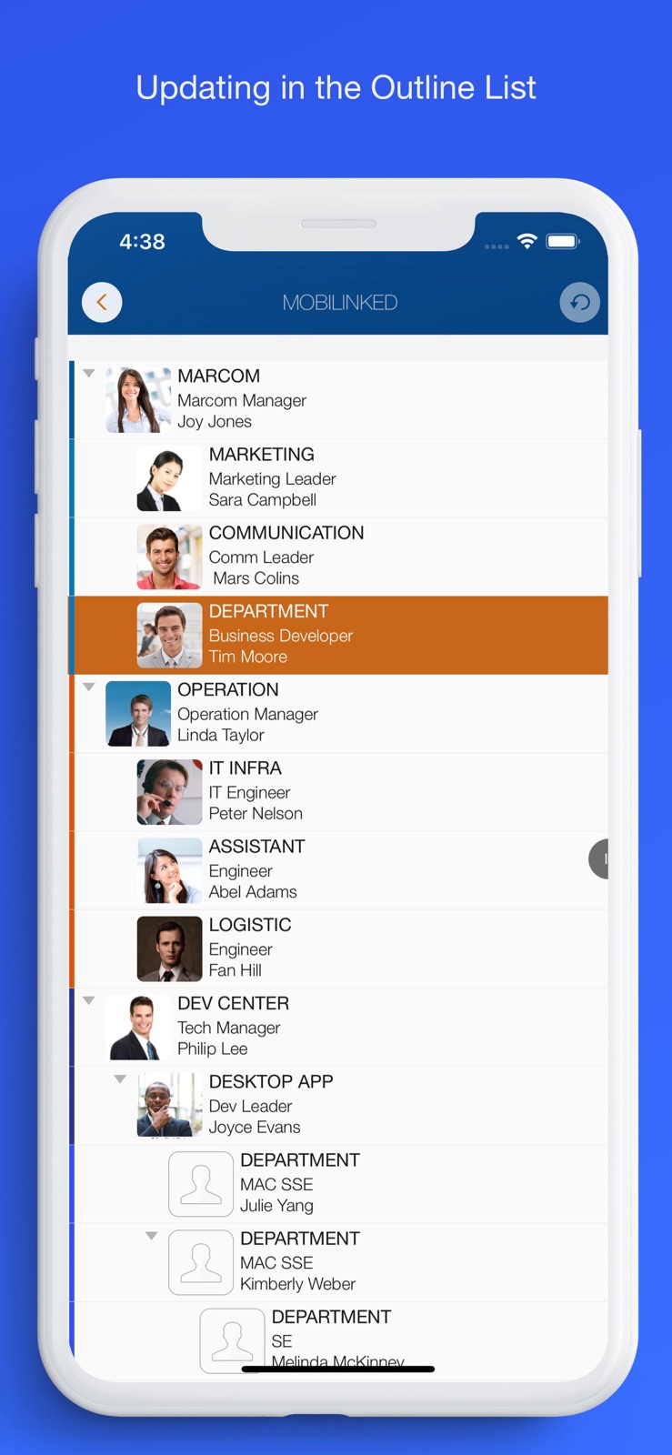 Organization Chart Management iphone screenshot 4