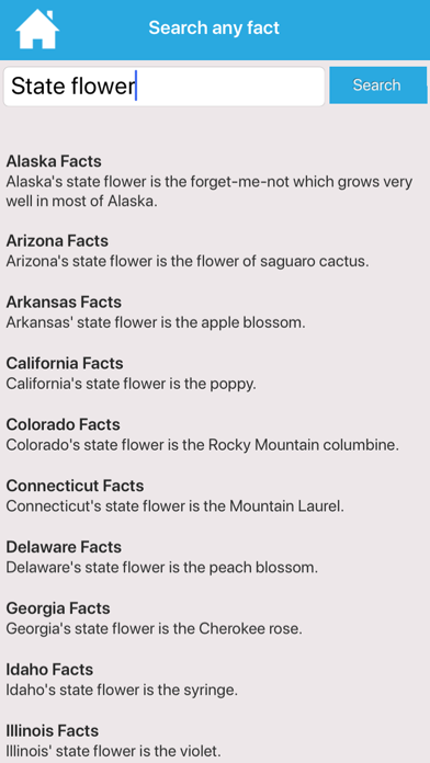 50 States Facts Screenshot