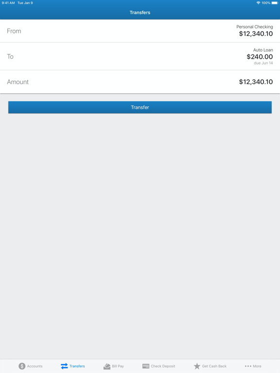 Kinetic Credit Union (AL-GA) iPad screenshot 4 - Finance app