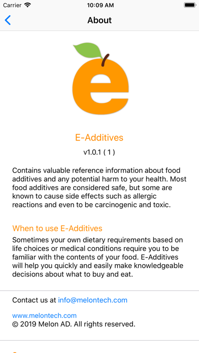 E Food Additives Screenshot