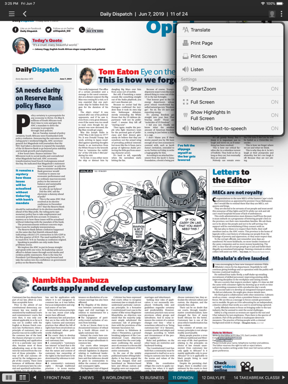 Daily Dispatch E-Edition iPad screenshot 4 - News app