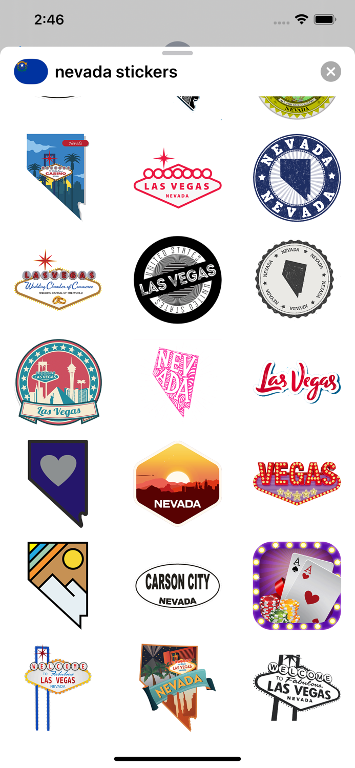 Nevada emoji - USA stickers