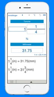 Tommer / millimeter kalkulator iphone bilder 1