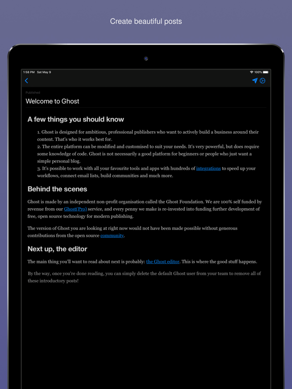 Screenshot #4 pour Publisher for Ghost