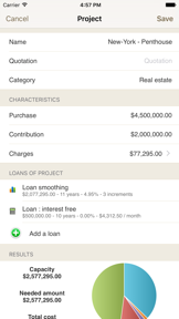 iLoan, credit simulator screenshot